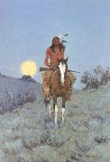 Frederic Remington The Outlier (mk43) china oil painting reproduction